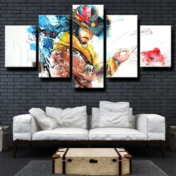League Of Legends Twisted Fate Mage White Canvas Wall Art