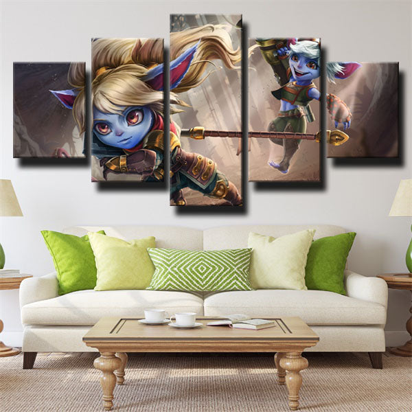 League Of Legends Two Characters Canvas Wall Art