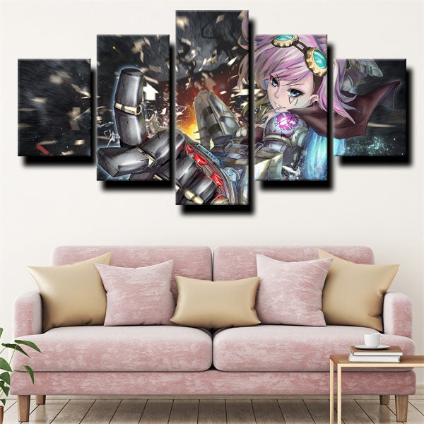 League Of Legends Vi Shooter Assassin Canvas Wall Art