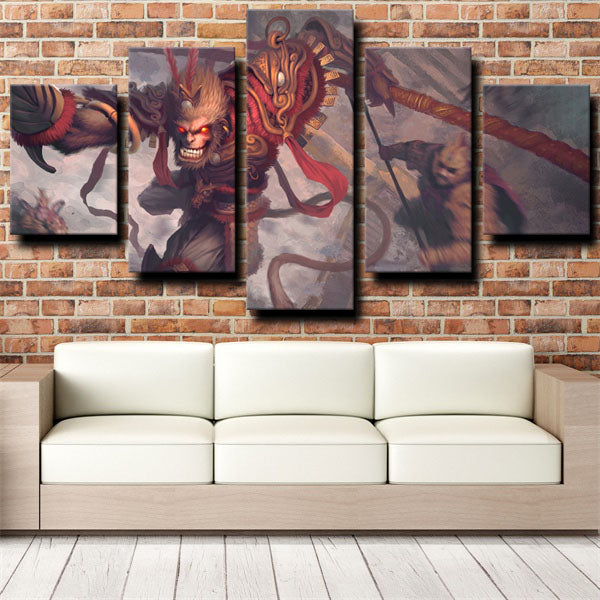 League Of Legends Warrior Sun Wukong Canvas Wall Art
