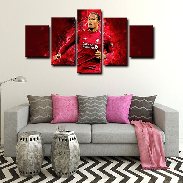 Liverpool Center Back Vvd Virgil Van Dijk Canvas Wall Art