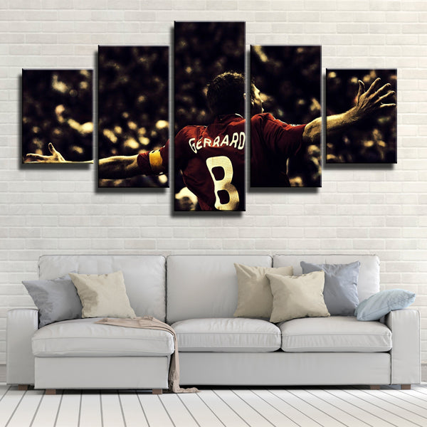 Liverpool Fc Captain Fantastic Steven Gerrard Canvas Wall Art