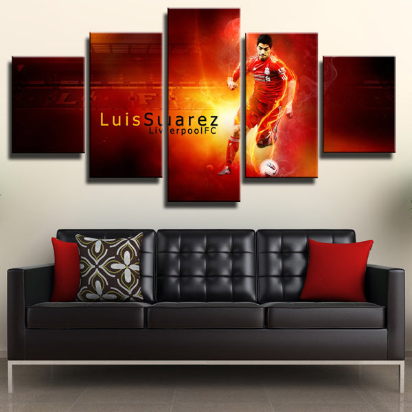 Liverpool Fc El Pistolero Luis Suarez Canvas Wall Art