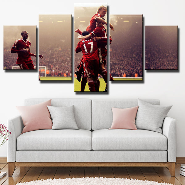 Liverpool Fc Goal Celebration Canvas Wall Art