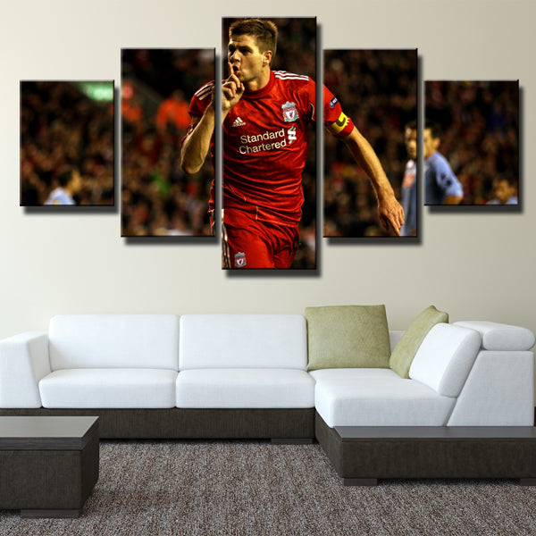 Liverpool Fc Midfielder Stevie G Steven Gerrard Canvas Wall Art