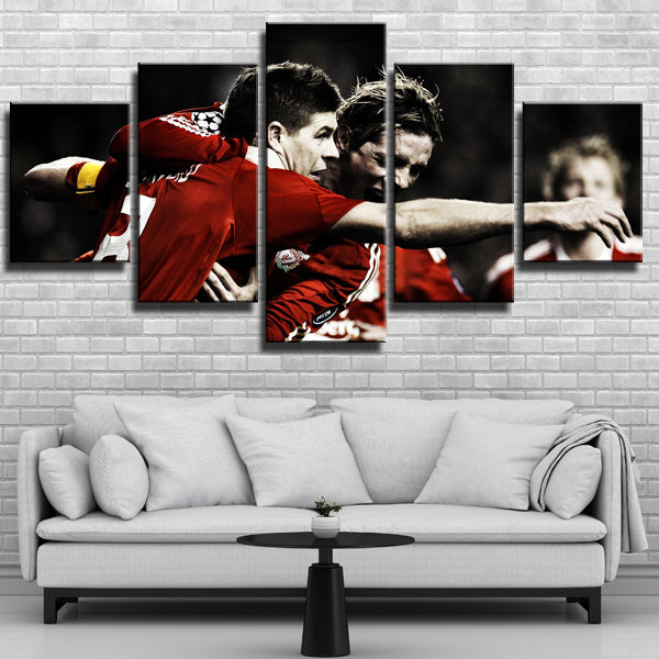 Liverpool Fc Steven Gerrard And Fernando Torres Canvas Wall Art