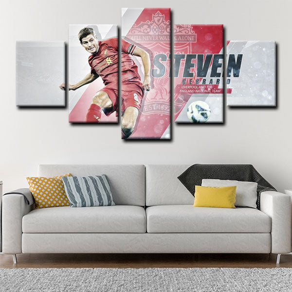 Liverpool Football Club Midfielder Stevie G Steven Gerrard Player Canvas Wall Art