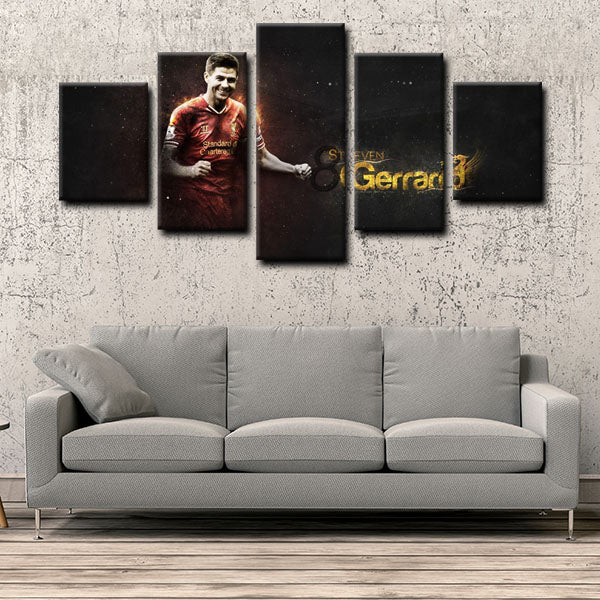 Liverpool Football Club Midfielder Stevie G Steven Gerrard Poster Canvas Wall Art