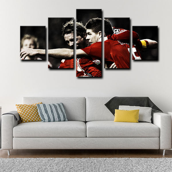 Liverpool Midfield Steven Gerrard Stevie G Canvas Wall Art