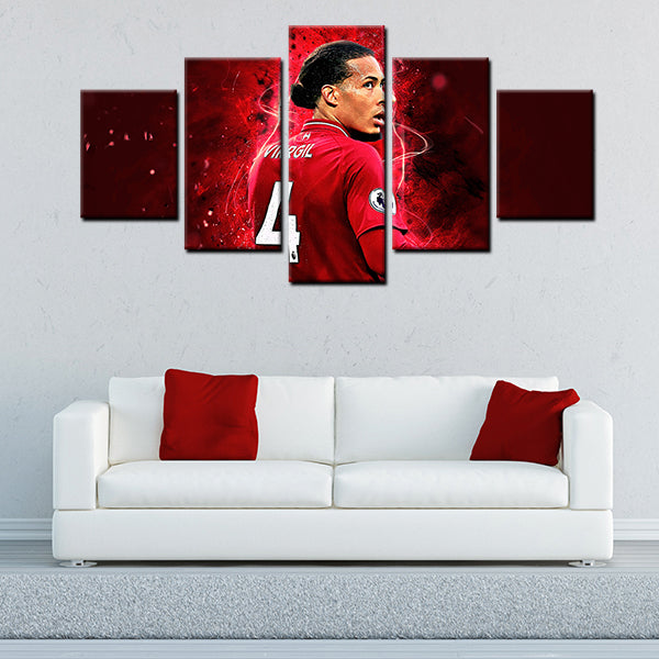 Liverpool Van Dyke Center Back Virgil Van Dijk Canvas Wall Art