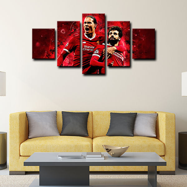 Liverpool Vvd Center Back Virgil Van Dijk Canvas Wall Art