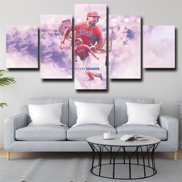 Los Angeles Angels Anthony Rendon Pink Canvas Wall Art