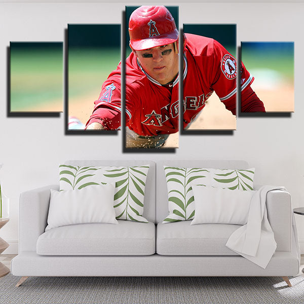 Los Angeles Angels Center Fielder King Fish 2.0 Mike Trout Canvas Wall Art