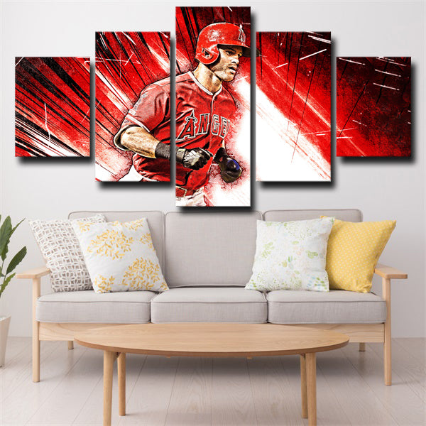 Los Angeles Angels Infielder Tommy La Stella Canvas Wall Art