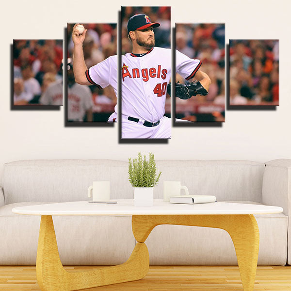 Los Angeles Angels Pitcher Kevin Jepsen Canvas Wall Art