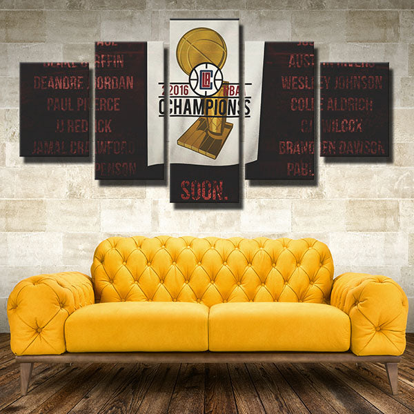 Los Angeles Clippers Champions Canvas Wall Art
