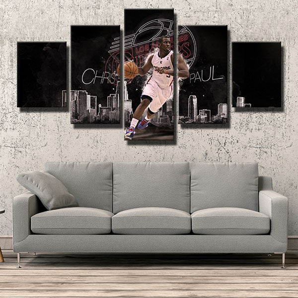 Los Angeles Clippers Control Guard City Chris Paul Canvas Wall Art