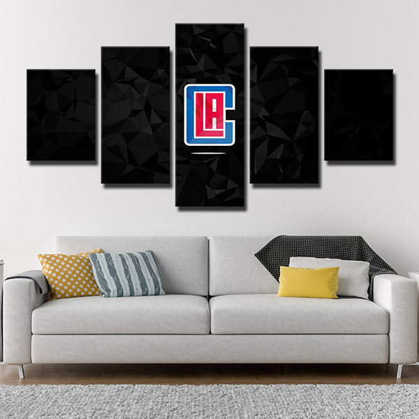 Los Angeles Clippers Crystal Sense Emblem Canvas Wall Art