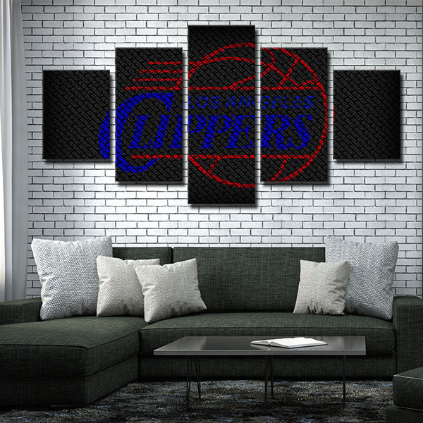 Los Angeles Clippers Feeling Of Cloth Emblem Canvas Wall Art