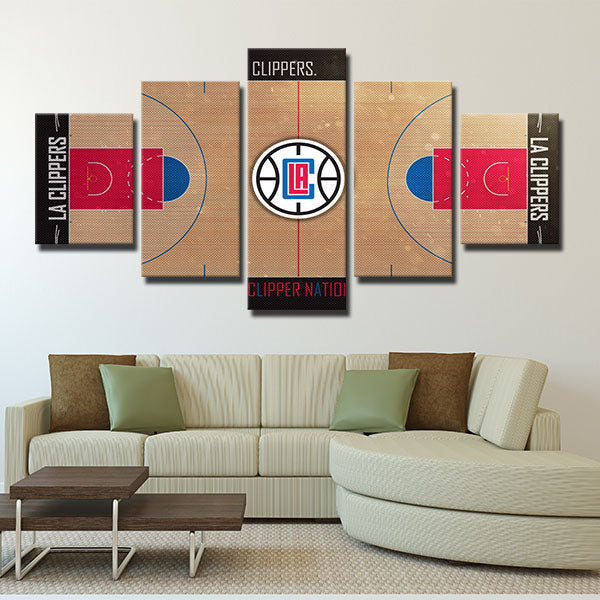 Los Angeles Clippers Mini Course Emblem Canvas Wall Art