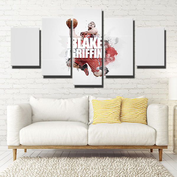 Los Angeles Clippers Power Forward Red Blake Griffin Canvas Wall Art