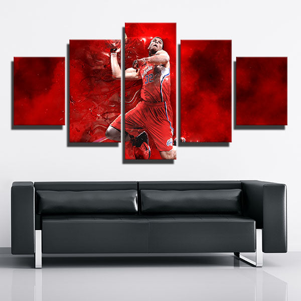 Los Angeles Clippers Red Power Forward Blake Griffin Canvas Wall Art