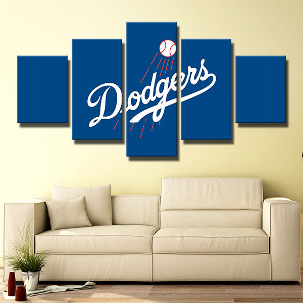 Los Angeles Dodgers Blue Sign Emblem Canvas Wall Art