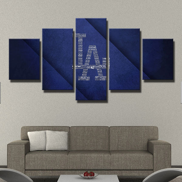 Los Angeles Dodgers Los Angeles Emblem Canvas Wall Art