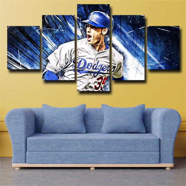 Los Angeles Dodgers Outfielder Cody Bellinger Canvas Wall Art