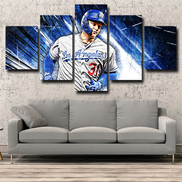 Los Angeles Dodgers Outfielder Joc Pederson Canvas Wall Art