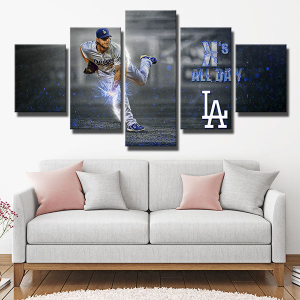 Los Angeles Dodgers Pitcher Cool Clayton Kershaw Canvas Wall Art