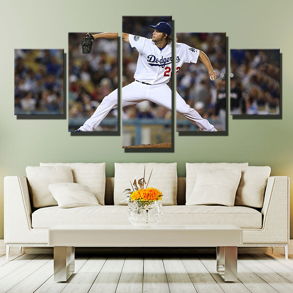 Los Angeles Dodgers Pitcher Fast Clayton Kershaw Canvas Wall Art