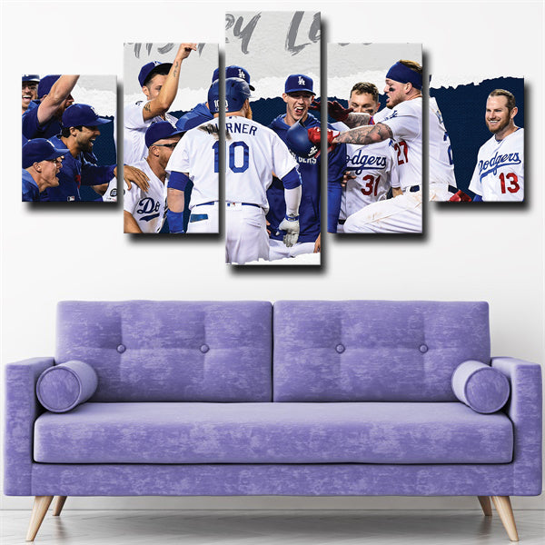 Los Angeles Dodgers Team Celebrate Canvas Wall Art