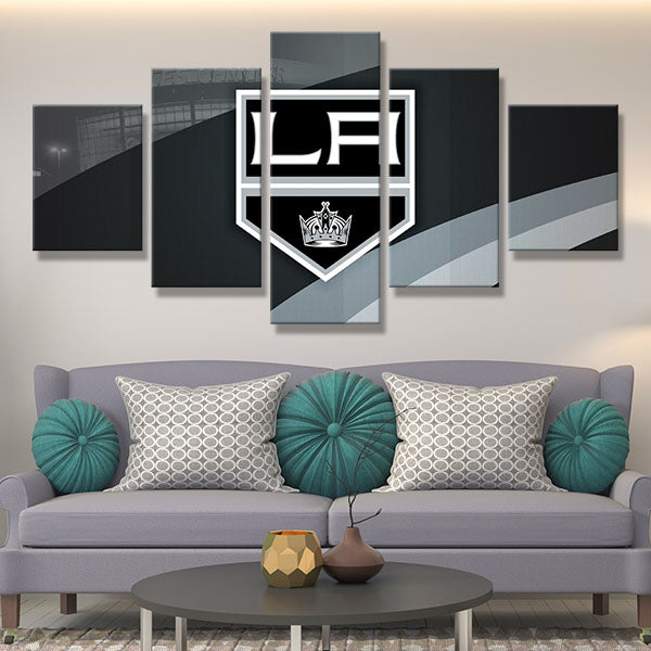 Los Angeles Kings Staples Live Emblem Canvas Wall Art