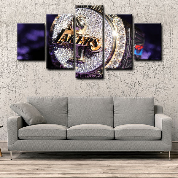 Los Angeles Lakers Championship Ring Canvas Wall Art