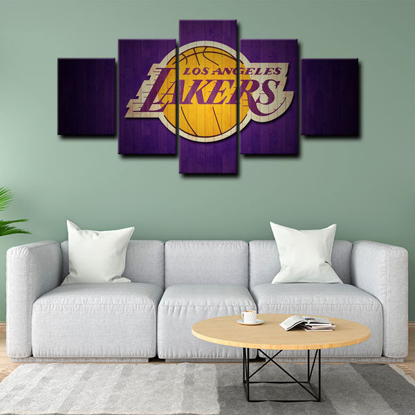 Los Angeles Lakers Emblem Canvas Wall Art