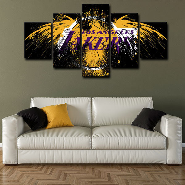 Los Angeles Lakers Logo Canvas Wall Art