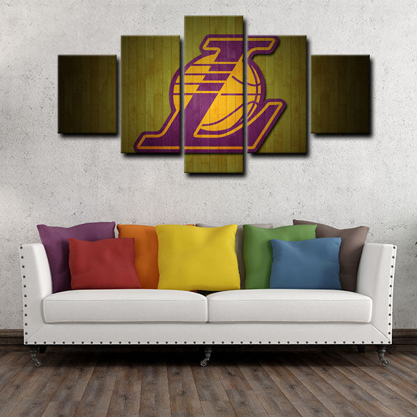 Los Angeles Lakers Logo Canvas Wall Art