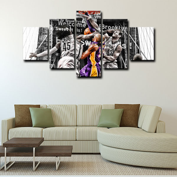 Los Angeles Lakers Shooting Guard Little Chivalrous Kobe Canvas Wall Art