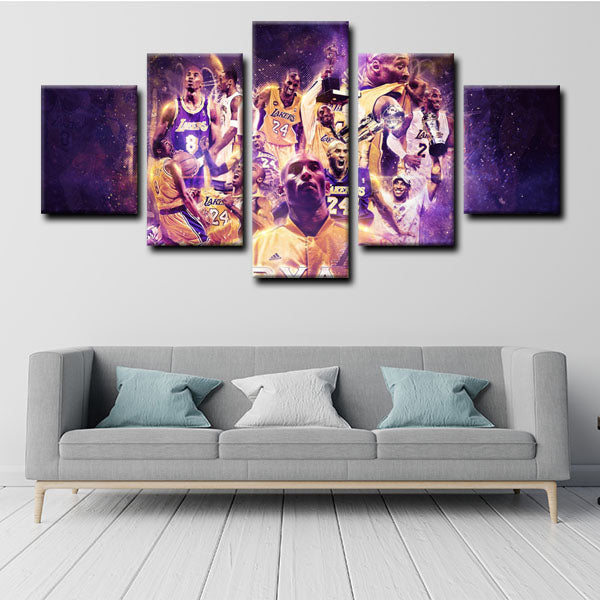 Los Angeles Lakers Shooting Guard Ocho Kobe Bryant Canvas Wall Art