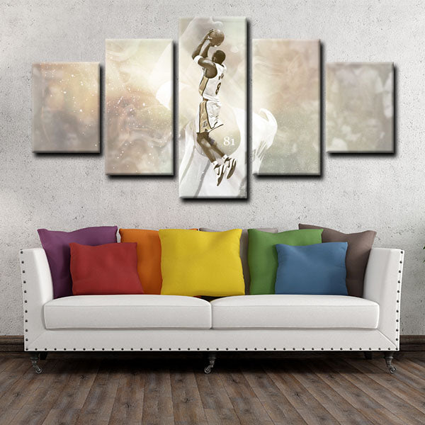 Los Angeles Lakers Shooting Guard Ocho Kobe Bryant Playing Canvas Wall Art