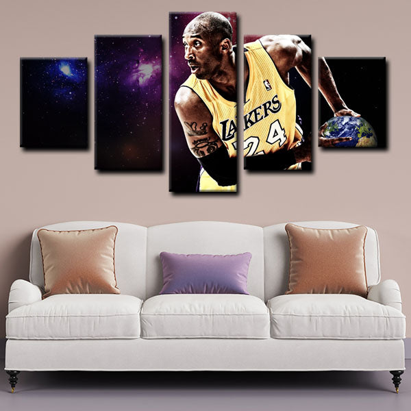 Los Angeles Lakers Shooting Guard Ocho Kobe Bryant Power Canvas Wall Art