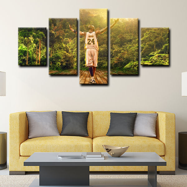 Los Angeles Lakers Shooting Guard Ord Of The Rings Kobe Bryant Canvas Wall Art