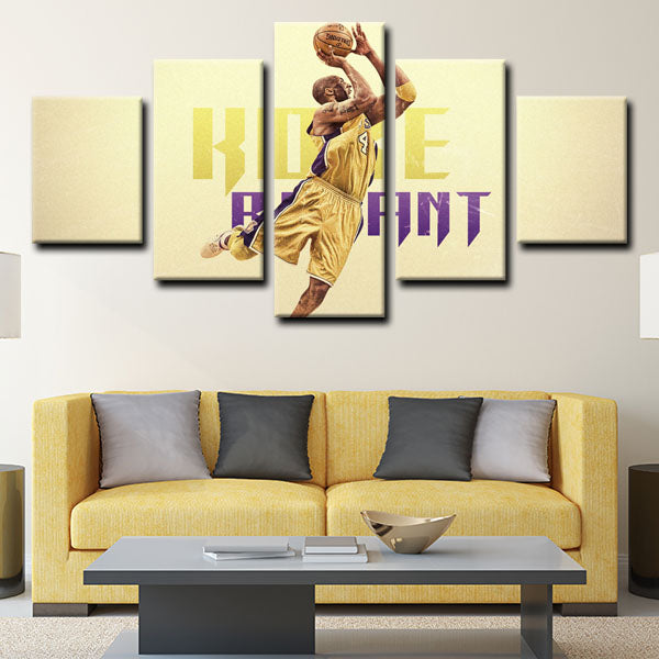 Los Angeles Lakers Shooting Guard Ord Of The Rings Kobe Bryant Poster Canvas Wall Art