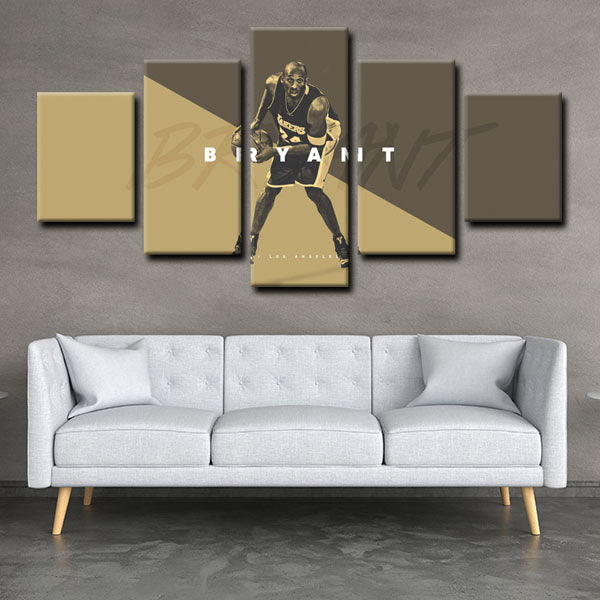 Los Angeles Lakers Shooting Guard Ord Of The Rings Kobe Bryant Art Canvas Wall Art