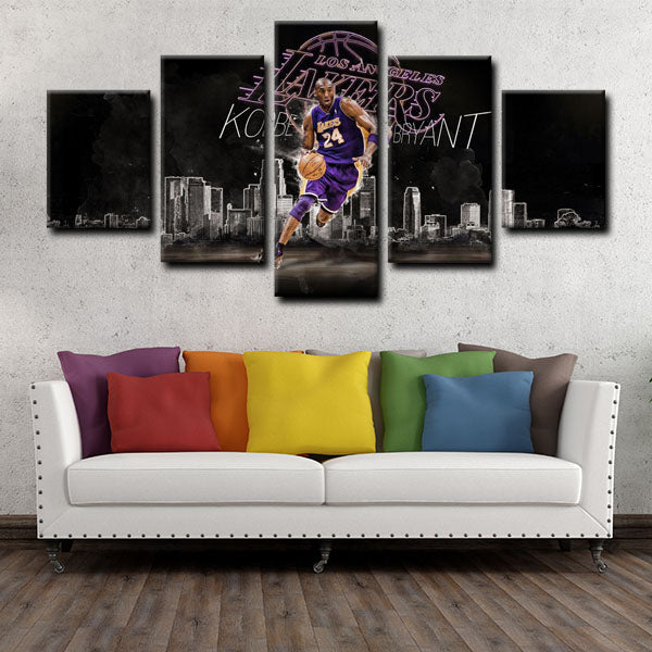 Los Angeles Lakers Shooting Guard The Dagger Kobe Bryant Canvas Wall Art