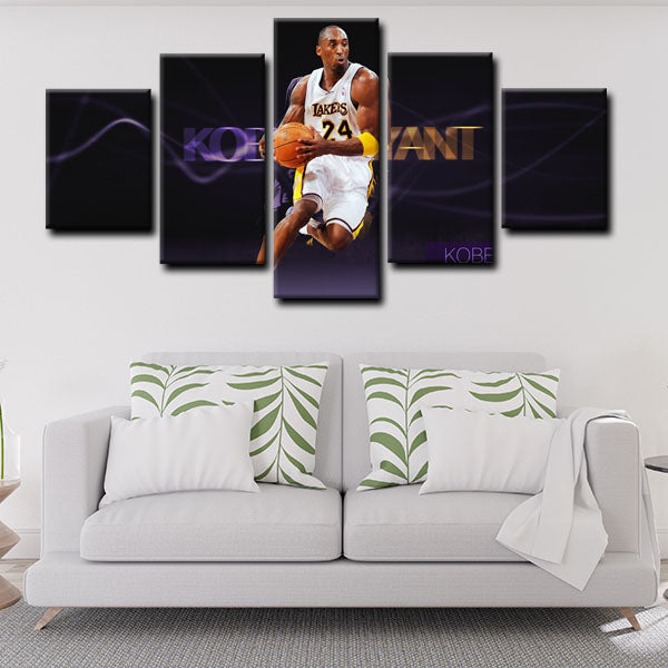 Los Angeles Lakers Shooting Guard The Dagger Kobe Bryant Athlete Canvas Wall Art