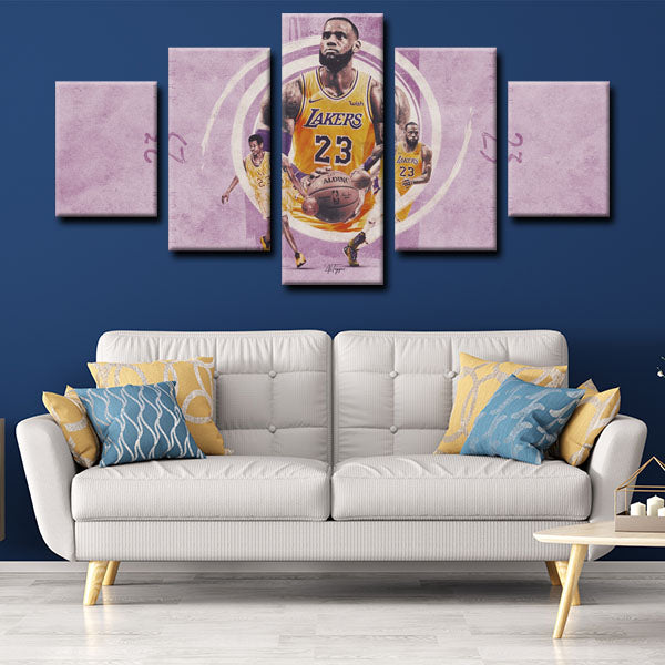 Los Angeles Lakers Small Forward King James Lebron James Canvas Wall Art