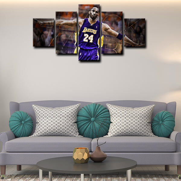 Los Angeles Lakers Small Forward The Black Mamba Kobe Canvas Wall Art