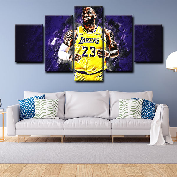 Los Angeles Lakers Small Forward The L-Train Lebron James Canvas Wall Art